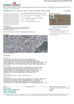 Residential Plot / Land for sale in Dadri, Gautam Budh... 5.5 lakhs Advertiser Details Description