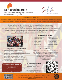 La  Cosecha 2014 19th Annual Dual Language Conference