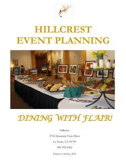 HILLCREST  EVENT PLANNING DINING WITH FLAIR!
