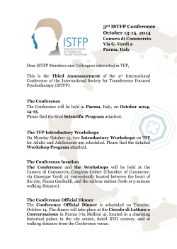 3 ISTFP Conference October 13-15, 2014