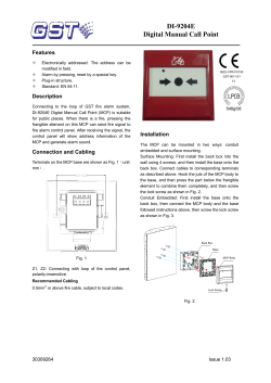 DI-9204E Digital Manual Call Point Features