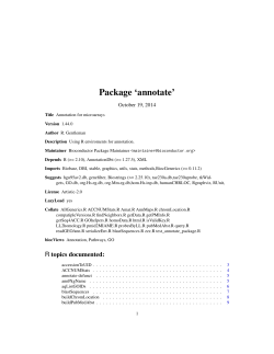 Package ‘annotate’ October 19, 2014
