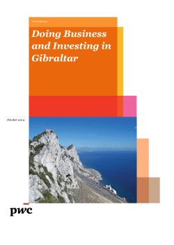Doing Business and Investing in Gibraltar