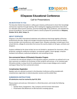 EDspaces Educational Conference Call for Presentations