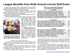 League Benefits from Sixth Annual Lincoln Golf Event