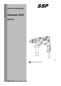 Hammer Drill MHP161  INSTRUCTION MANUAL