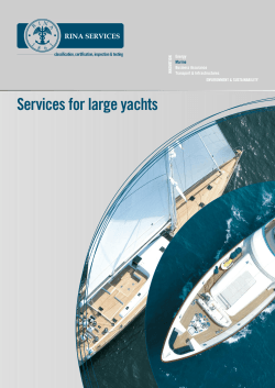 Services for large yachts Energy Business Assurance Transport &amp; Infrastructures