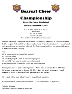 Bearcat Cheer Championship  Booneville Junior High School