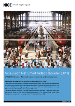 NiceVision Net Smart Video Recorder (SVR)