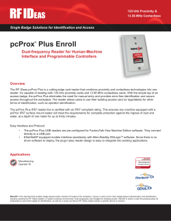 pcProx Plus Enroll Dual-frequency Reader for Human-Machine Interface and Programmable Controllers