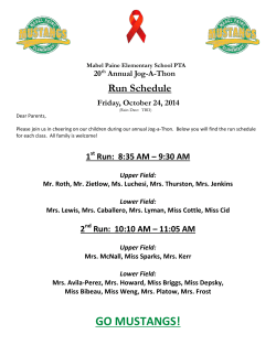 Run Schedule