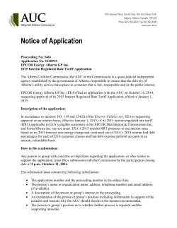 Notice of Application