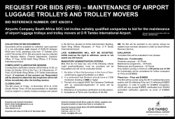 REQUEST FOR BIDS (RFB) – MAINTENANCE OF AIRPORT