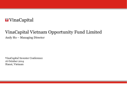 VinaCapital Vietnam Opportunity Fund Limited  VinaCapital Investor Conference 16 October 2014