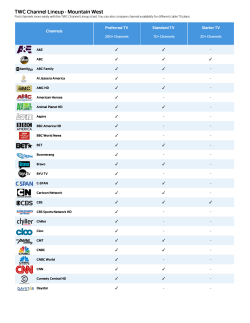 TWC Channel Lineup - Mountain West