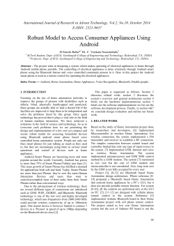 Robust Model to Access Consumer Appliances Using Android E-ISSN: 2321-9637