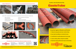 CastoTube Typical Applications Seamless, Internally Wearfaced Pipe