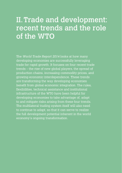 II. Trade and development: recent trends and the role of the WTO