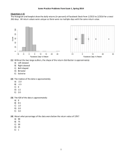 Some Practice Problems from Exam 1, Spring 2014 (Questions 1-5)
