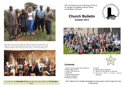 Church Bulletin October 2014  St Thomas of Canterbury, Bovey Tracey
