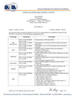 SCOPE OF ACCREDITATION TO ISO/IEC 17025:2005 QUALITECH 30 Hasivim