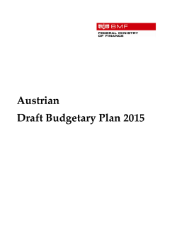Austrian Draft Budgetary Plan 2015