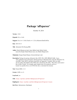 Package ‘affxparser’ October 19, 2014
