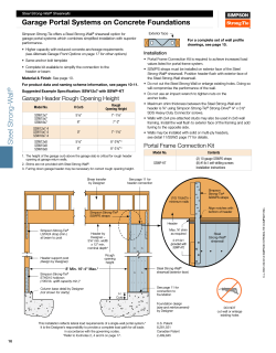 Garage Portal Systems on Concrete Foundations