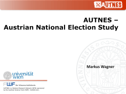 AUTNES is a National Research Network (NFN) sponsored