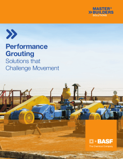 Performance Grouting Solutions that Challenge Movement