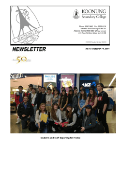 Students and Staff departing for France  No.15 October 14 2014
