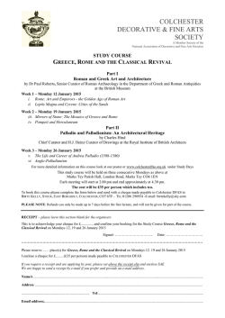 COLCHESTER DECORATIVE &amp; FINE ARTS SOCIETY