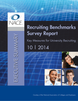 Recruiting Benchmarks Survey Report Y EXECUTIVE SUMMAR