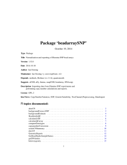 Package ‘beadarraySNP’ October 19, 2014
