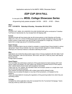 EDP CUP 2014 FALL MSSL College Showcase Series
