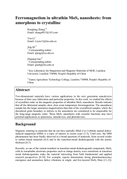 Ferromagnetism in ultrathin MoS nanosheets: from amorphous to crystalline 2