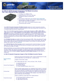 S-110P-XT 10/100 Industrial Temperature PoE Media Converters
