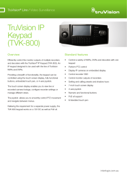 TruVision IP Keypad (TVK-800) TruVision