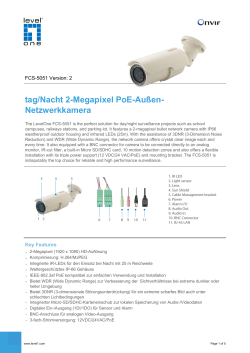 tag/Nacht 2-Megapixel PoE-Außen- Netzwerkkamera FCS-5051 Version: 2