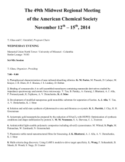 The 49th Midwest Regional Meeting of the American Chemical Society November 12