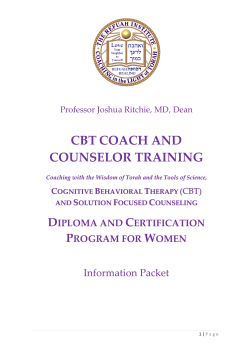 CBT COACH AND COUNSELOR TRAINING