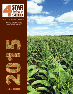 2015 A Star Performer SEED BOOK MAKING EVERY ACRE