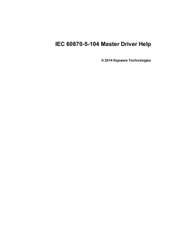IEC 60870-5-104 Master Driver Help © 2014 Kepware Technologies