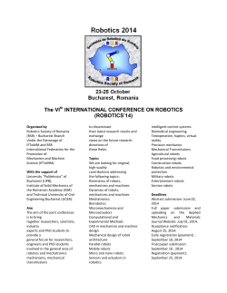 The VI INTERNATIONAL CONFERENCE ON ROBOTICS ’14)