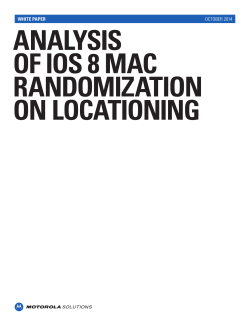 ANALYSIS OF IOS 8 MAC RANDOMIZATION ON LOCATIONING