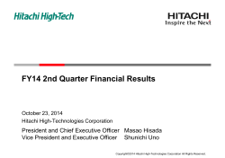 FY14 2nd Quarter Financial Results
