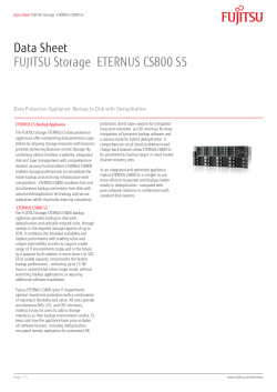 Data Sheet FUJITSU Storage  ETERNUS CS800 S5