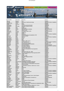 List of participants LAST NAME First name Company