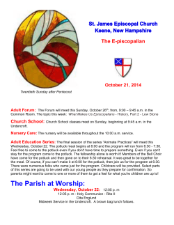The E-piscopalian October 21, 2014 Church School: