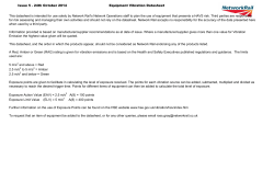 Issue 5 - 24th October 2014 Equipment Vibration Datasheet